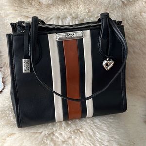 Brighton Black Block Leather Bag